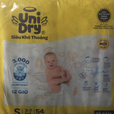 Tã dán Unidry S54 Cho bé từ 3-7kg - Date luôn mới