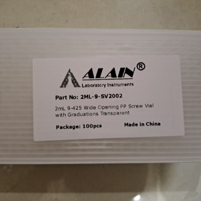 Lọ vial nhựa PP 2ml chia vạch + nắp vặn 9-425, (pack 100 cái)