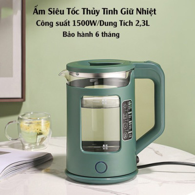 Ấm Siêu Tốc Thủy Tinh 2.5L GUGKDD GD-ST13 - Màu Ngẫu Nhiên - Hàng Chính Hãng