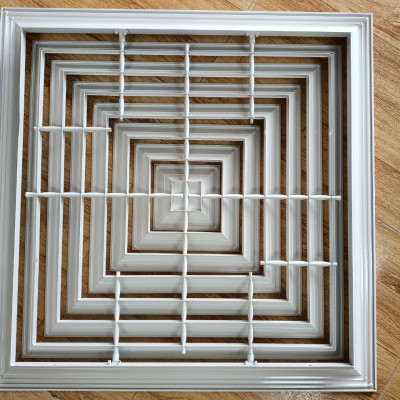 cửa gió khuếch tán 300x300, cửa gió cấp điều hòa âm trần, nan gió khuếch tán nhôm