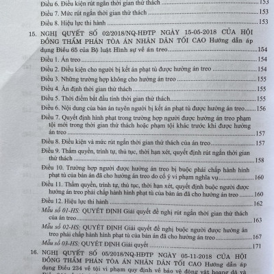 Hệ Thống Các Nghị Quyết Của Hội Đồng Thẩm Phán, TANDTC Về Hình Sự và Tố Tụng Hình Sự Từ năm 1986 đến 2023