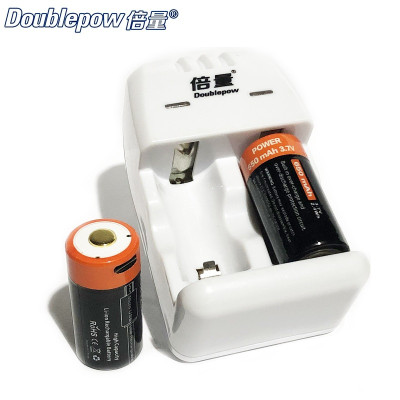 Bộ Sạc Pin Doublepow DP-K06 Kèm 02 Pin Sạc DP-CR123A 650mAh Cao Cấp - Hàng Nhập Khẩu