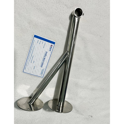 Bát Inox 304 Kibath Bắt Tường Chống Xệ  Chân Đỡ Ống, Chụp Inox Gắn Ống Treo Quần Áo KB-941