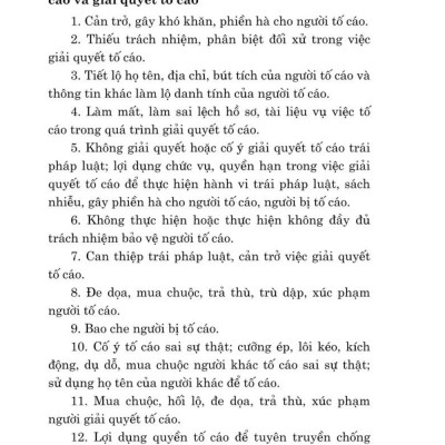 Luật tố cáo năm 2018 sửa đổi, bổ sung năm 2020 (bản in 2024)