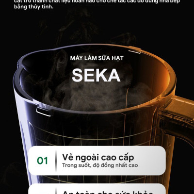 Máy Làm Sữa Hạt Đa Năng SEKA E300 (SK-602) 12 Chức Năng Ưu Việt - Hàng Chính Hãng