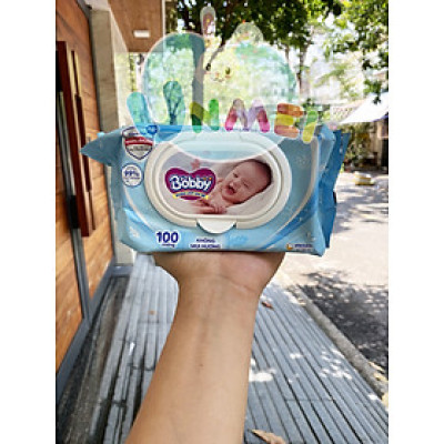 Khăn Ướt Em Bé Bobby Không Mùi Gói 100 Miếng