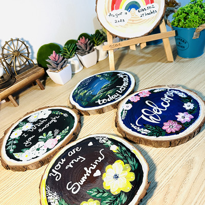 Tranh Vẽ Tay Trên Gỗ Thông You Are My Sunshine – Decor Handmade Độc Bản