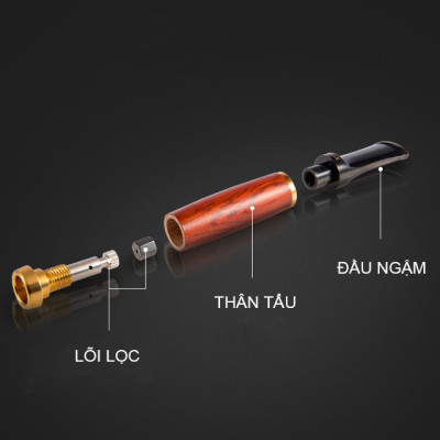 Tẩu Lọc Thuốc Cầm Tay Cao Cấp ZB-263 - Quà tặng cho sức khỏe nam giới ( giao họa tiết ngẫu nhiên )