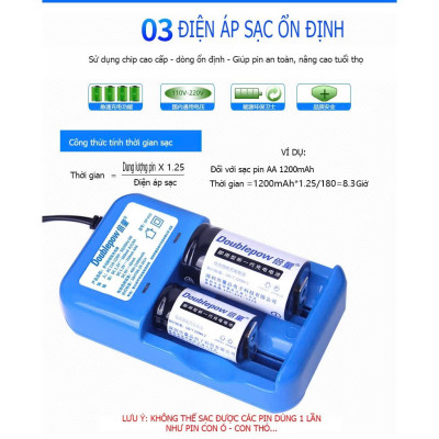 (LOẠI TỐT) Bộ Sạc Pin Đại, Pin 9V, Pin Tiểu Đa Năng Cao Cấp - Tự Ngắt Khi Đầy, Tự Điều Chỉnh Dòng Sạc