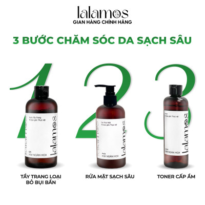 Sữa Rửa Mặt Lalamos Phôi Kim Ngân Hoa Làm Sạch Sâu và Cấp Ẩm Mini Size - 50ml