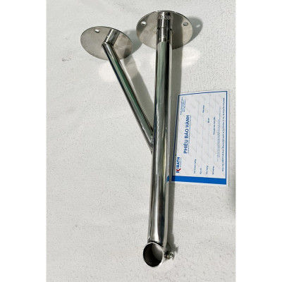 Bát Inox 304 Kibath Bắt Tường Chống Xệ  Chân Đỡ Ống, Chụp Inox Gắn Ống Treo Quần Áo KB-941