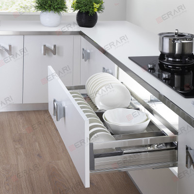 Giá đựng xoong nồi bát đĩa (Kệ bát đĩa Inox 304 thương hiệu Gerari hộp lắp thùng/cánh)