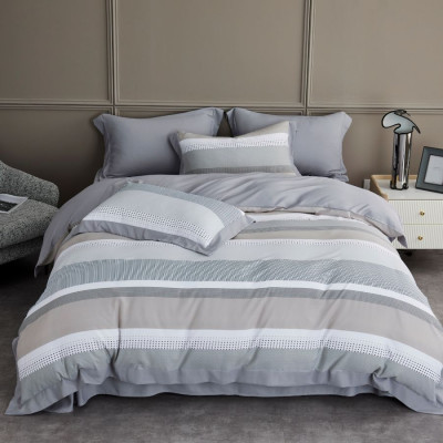 Bộ 5 món drap, áo gối NIN Tencel SELINA mát lạnh mẫu mới 2024 chất lụa tencel mềm mịn không kèm mền