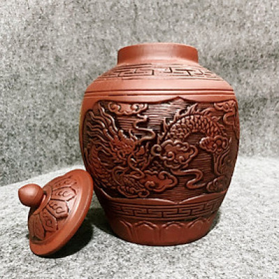 Chum Long Phượng sứ Bát Tràng sử dụng đựng gạo, muối, ngâm rượu, làm lễ dunmg tích 7 10 20 lít nắp bằng và nắp lồi