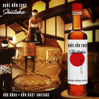 [Mua 3 được 6] Mua 3 nước tương shiitake tặng 3 nước mắm shiitake chai nhựa cao cấp 525ml