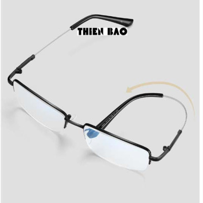 Kính lão thị, viễn thị nửa viền KVM367Đ  NAM NỮ xẻ cước cực đẹp, càng TITANIUM siêu dẻo chuẩn độ Nhật bản loại I