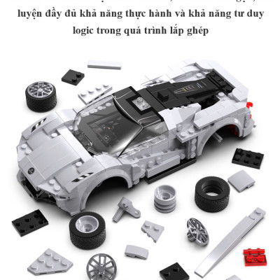 Bộ Đồ Chơi Xếp Hình Xe Đua Lamborghini Veneno 308 Chi Tiết, Đồ Chơi Mô Hình Xe Đua Lamborghini Veneno Điều Khiển Từ Xa, Đồ Chơi Lắp Ghép Cao Cấp Ô Tô Lamborghini Veneno Điều Khiển RC.