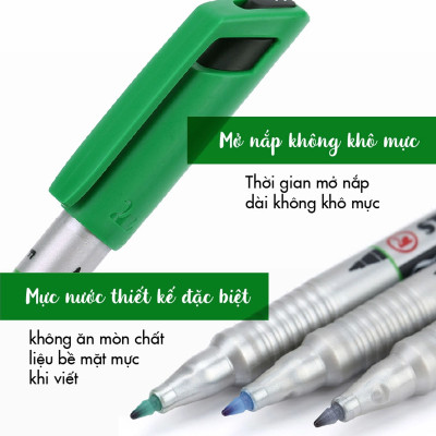 Bộ 4 Bút kỹ thuật STABILO Write-4-all PERMANENT xanh + đen + đỏ + xanh lá (AP-C4) - 1.0 mm