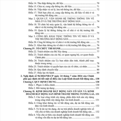 Sách Luật Kinh Doanh Bất Động Sản – Hệ thống Các Văn Bản Quy Định Chi Tiết Thi Hành (V2476T)