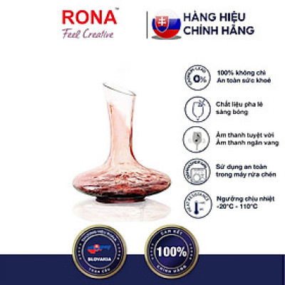 Bình chiết vang thủy tinh pha lê Tiệp Khắc 1250 ml