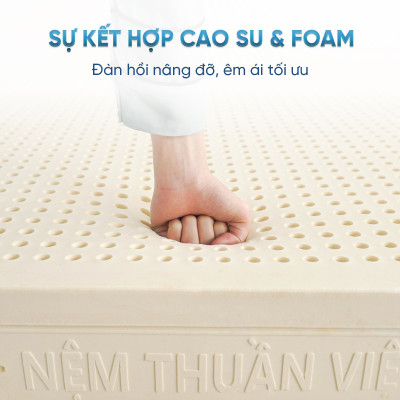Nệm Cao Su Legend Thuần Việt - Nâng Đỡ Tối Ưu, Thoáng Khí - Bảo Hành 12 năm