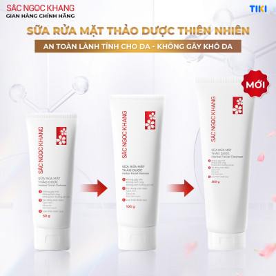 Sữa Rửa Mặt Thảo Dược Sắc Ngọc Khang [Tuýp 300g] - Skincare Cleanser Hỗ Trợ Dưỡng Ẩm Da Làm Đẹp Da Dưỡng Da Mặt