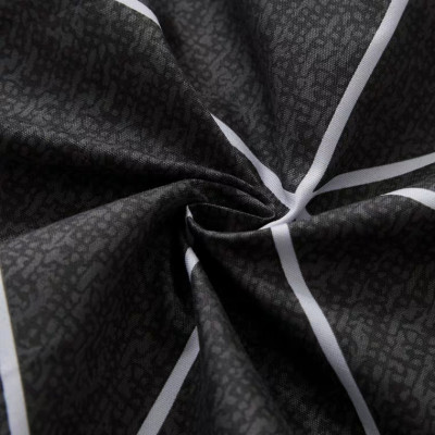 Bộ Chăn Ga Gối 4 Món kẻ bàn cờ PL45 ( gồm  1 ga bọc nệm, 1 vỏ chăn có khóa kéo, 2 vỏ gối nằm)