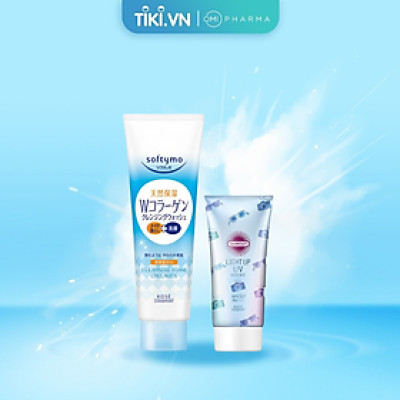 Combo Chống Nắng Nâng Tone Và Sữa Rửa Mặt Dưỡng Ẩm Làm Sạch Toàn Diện Kose Nhật Bản 190G,80G