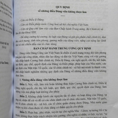 Sách Điều Lệ Đảng Cộng Sản Việt Nam - Văn Bản Quy Định Chi Tiết Thi Hành (V2565T)