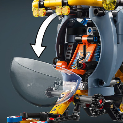 LEGO TECHNIC 42201 Đồ Chơi Lắp Ráp Tàu Ngầm Nghiên Cứu Biển Sâu (413 chi tiết)