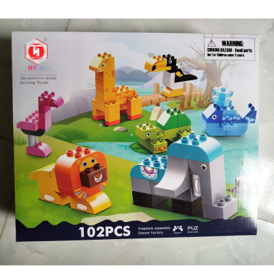 Đồ Chơi Xếp Hình Thế Giới Động Vật 102 Chi Tiết To Đùng Bằng Nhựa ABS An Toàn - Đồ Chơi Trẻ Em HT SYS - Đồ Chơi Lắp Ráp Các Con Vật Dễ Thương Cho Bé Phát Triển Tư Duy Sáng Tạo