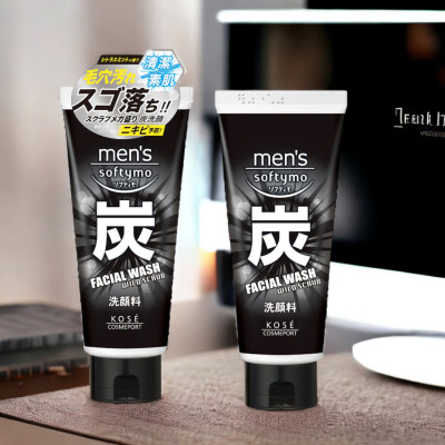 Sữa Rửa Mặt Nam Chiết Xuất Than Hoạt Tính Kosé Softymo Men