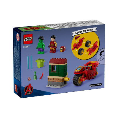 Đồ Chơi Lắp Ráp Xe Máy Của Iron Man Và Người Khổng Lồ LEGO SUPERHEROES 76287 (68 chi tiết)
