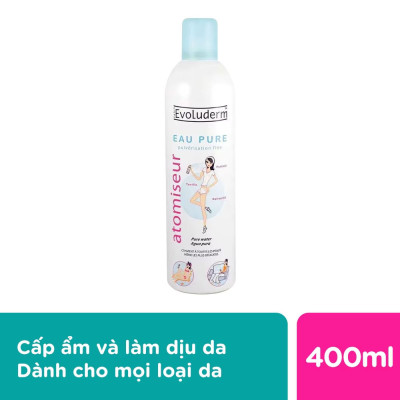 Xịt Khoáng Evoluderm Cấp Ẩm Làm Dịu Da 400ml