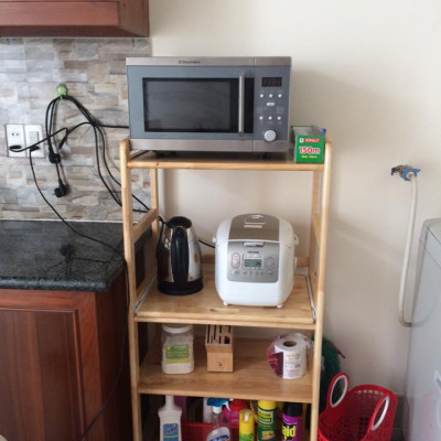 Kệ Đựng Lò Vi Sóng Đa Dụng 4 Tầng Gỗ Tự Nhiên (TN)