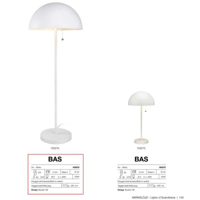 Đèn cây đứng decor, đèn sàn Markslojd Bas - hàng chính hãng Sales