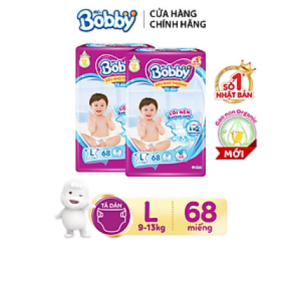 Combo 2 Tã dán Bobby Siêu thoáng đủ size M76/L68/XL62/XXL56