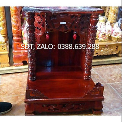Bàn Thờ Thần Tài Ông Địa Ngang 48cm gỗ Tràm