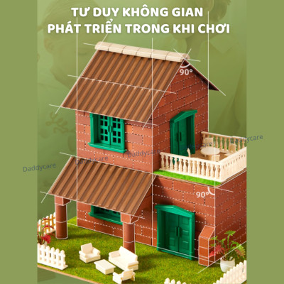 Đồ chơi lắp ráp khối xây dựng mô phỏng mini Mideer My First Building, đồ chơi nhập vai kĩ sư cho bé