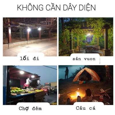 Bóng đèn tích điện , bóng đèn Led  150W ,độ sáng cao tiết kiệm năng lượng  có móc treo , với 3 chế độ sáng tùy chỉnh , kèm dây sạc USB 5V phù hợp khi cúp điện , đi đã ngoại , câu cá , chợ đêm , buôn bán , vỉa hè ,sử dụng cả trời mưa , nắng tiện lợi 