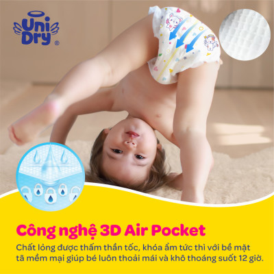 Tã dán em bé Siêu khô thoáng gói Jumbo Unidry G6X size XL-38 miếng