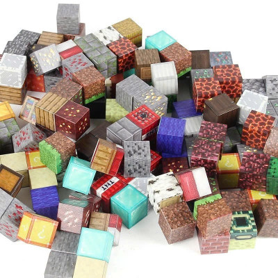 Combo 50 Khối Minecraft Nam Châm, Đồ Chơi Lắp Ráp Có Từ Tính Mô Hình Xây Dựng Cho Bé Sáng Tạo, Đồ Chơi Trẻ Em TẶNG 2 NHÂN VẬT
