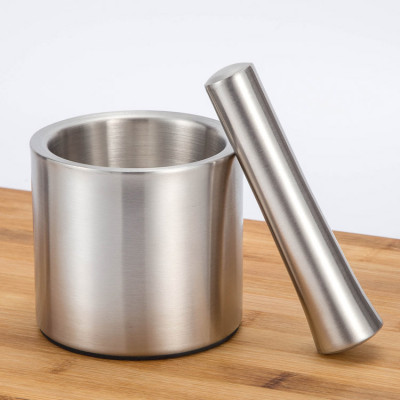 Bộ cối chày nhà bếp Inox 304 PaKaSa chống nấm mốc trọn đời không gỉ sét - Hàng chính hãng