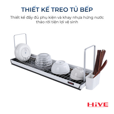 Giá úp chén bát treo tủ bếp trên HiVE 304 Signature