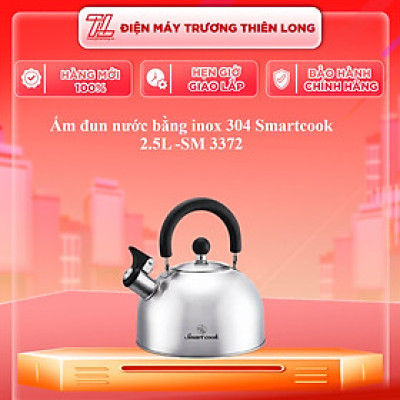 Ấm Đun Nước Inox 304 Elmich Smartcook 2.5L SM3372 Dùng Bếp Từ - Hàng chính hãng