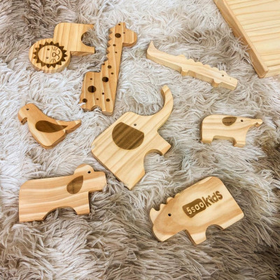 Bộ xếp hình con vật thông minh - Xuất xứ:Việt Nam