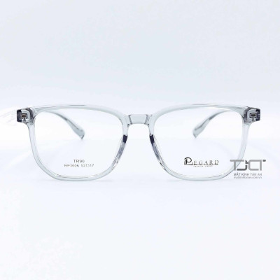 Gọng kính nam nữ, phom đa giác, gọng nhựa dẽo thời trang Hàn Quốc, chính hãng Regard RP3006