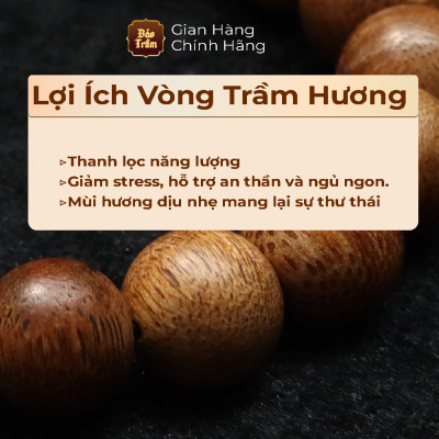 Vòng Trầm Hương 5.5ly – 108 Hạt – Cao Cấp | Chuỗi Trầm Tự Nhiên – Thơm Dịu – Không Hóa Chất – Bình An Phong Thủ