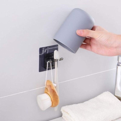 Giá Treo Bàn Chải Đánh Răng, Móc Dán Tường - Úp Cốc Trong Nhà Tắm Siêu Chắc, Tiện Lợi, Không Khoan Đục. TakyHome 4014