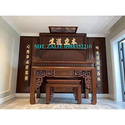 bộ bàn thờ gỗ hương đá 157cm